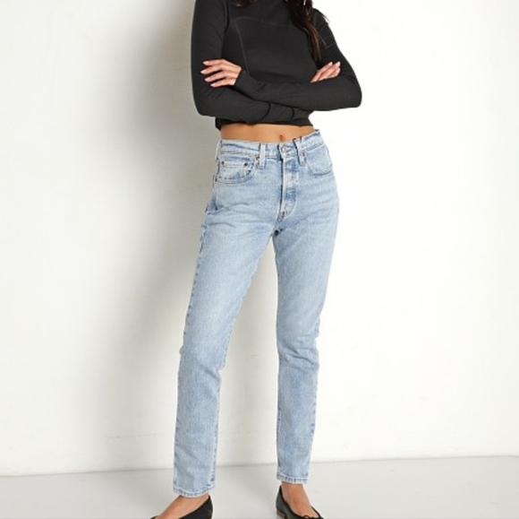 🔥NWT Levis 501 High Rise Skinny Jeans size 31×28 Tango - Picture 4 of 15